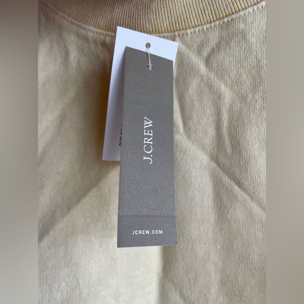 New J.Crew Women Crew Neck Yellow Top Size Medium - Picture 4 of 10